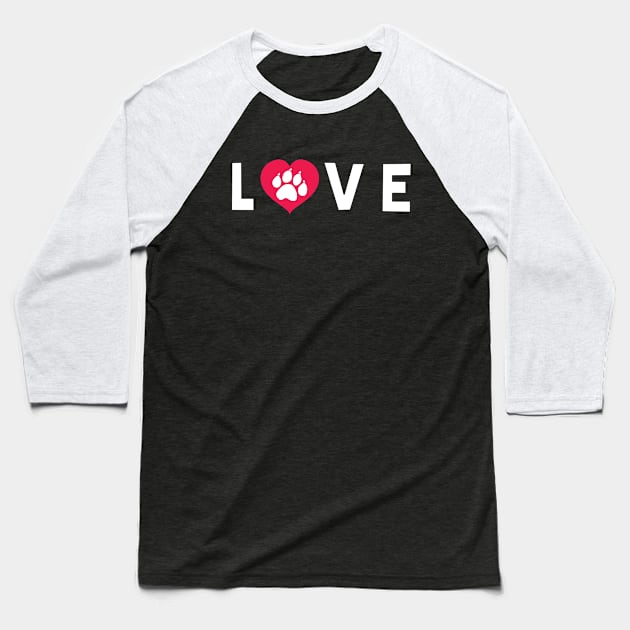 Love Dogs Baseball T-Shirt by SillyShirts